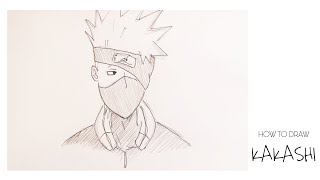 how to draw Kakashi hatake - easy drawing for kids