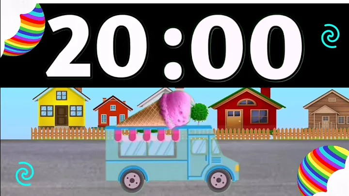 20 Minute Timer Countdown with Music lce Cream Truck & Rainbow!