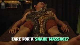 Indonesian Snake massage 'releases emotion'