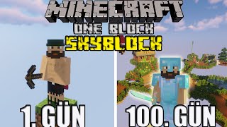 Minecraft'ta BİR BLOK Üzerinde 100 Günümü Geçirdim... İşte Olanlar