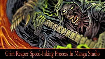Digital Inking Tutorial for album cover design in Manga Studio