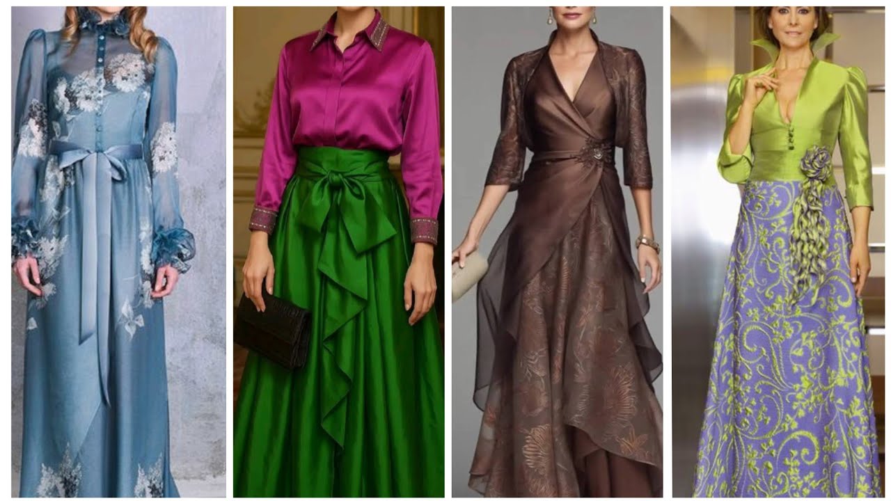 Designer long party wear dresses designing ideas 