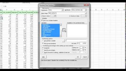 Data Partitioning with Partition Variables in XLMiner