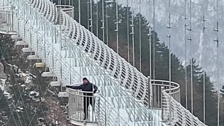Янцзы. Похождение по стеклянному мосту в снег, это не Витимский мост в дождь
