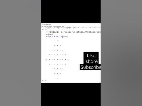 How to print Diamond shape using python | for loop python | #coding ...