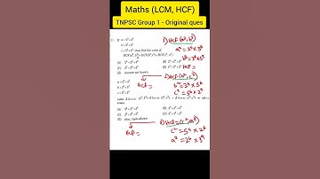 TNPSC Maths original Ques|Maths answer key|tnpsc group 1 answer key #tnpsc #tnpscmaths #hcf #lcm