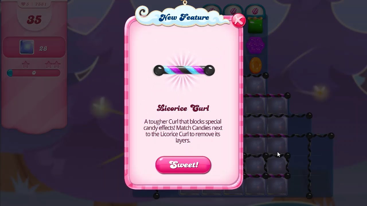 Candy Crush Saga LEVEL 7581 (NEW LICORICE CURL) YouTube