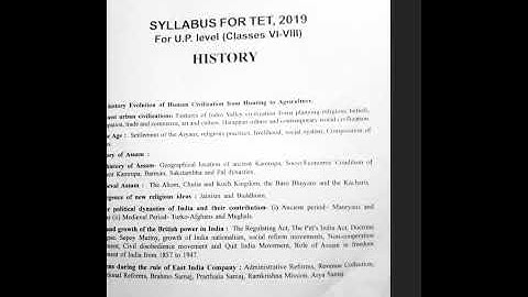ASSAM TET UP SYLLABUS