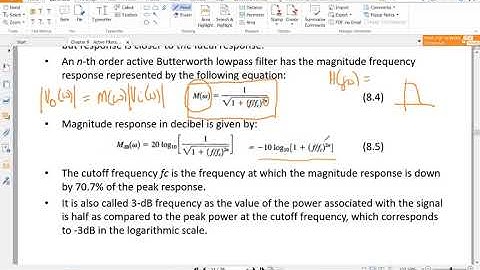 LIC - Chapter 8 - Active Butterworth Lowpass and Highpass Filters