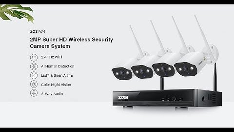 ZOSI W4 Unboxing- 2MP Super HD Wireless Security Camera System with Siren-Light Alarm Setting