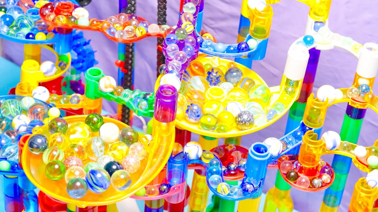 Marble Run ☆Very complicated and tangled marble passage. where does it come from? ? Race ASMR