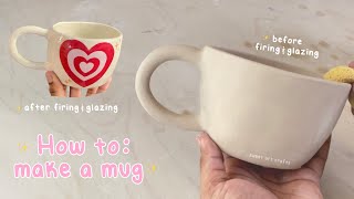 How to make a ceramic mug at home pt. 2 ~ pinch pot, beginners, no pottery wheel ♡ Sweet Art Crafts