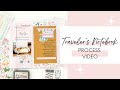 Scrapbook Process Video: Traveler's Notebook Layout Set Up How To Tutorial Cocoa Daisy Stamping