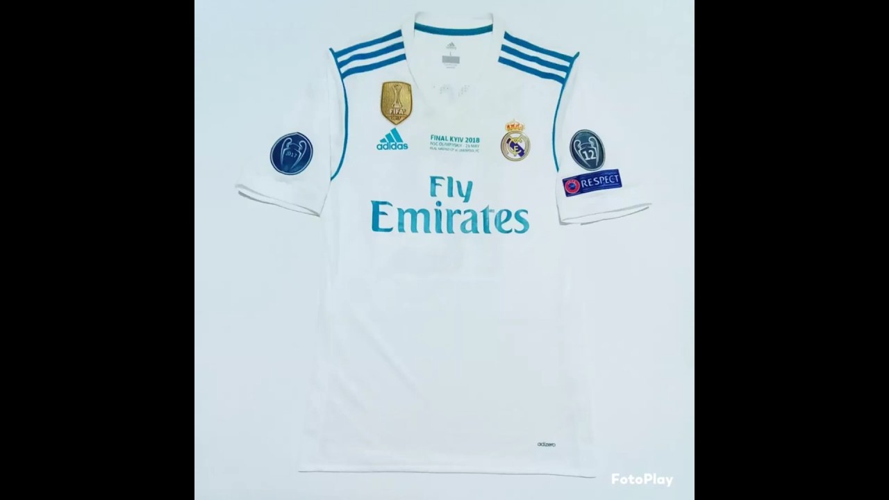 🇪🇸 REAL MADRID 2017/2018 home jersey UEFA CHAMPIONS LEAGUE FINAL