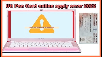there is some problem please try after sometime pan card | csc apn application