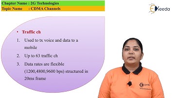 CDMA Channels - 2G Technologies - Mobile Communication System
