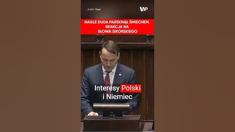 Wymowna reakcja Dudy na słowa Sikorskiego. Nagle parsknął śmiechem