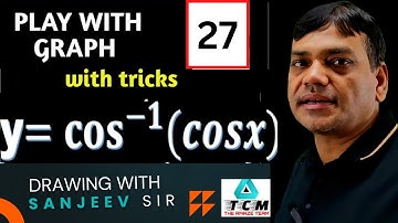 Math graph of  cos inverse cosx || arccos(cos(x))| cos^-1(cos x)  ||Graph of arcos(cosx)|#27