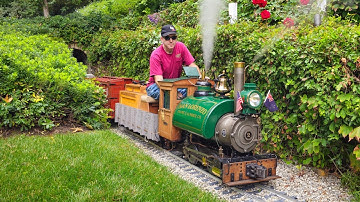 3" Scale Live Steam Locomotives at the Tunnel, Cut & Trestle Railroad!