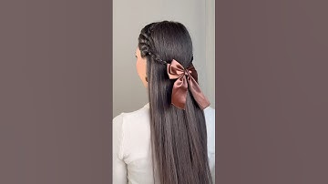 Quick and easy hairstyles for medium, long hair 😍🤎 #hairstyle #hair #hairtok #youtubeshorts