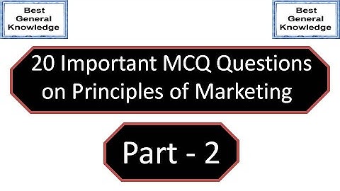 MCQ Questions on Principles of Marketing Part 2 | MCQ | mcq | Multiple choice Questions Marketing