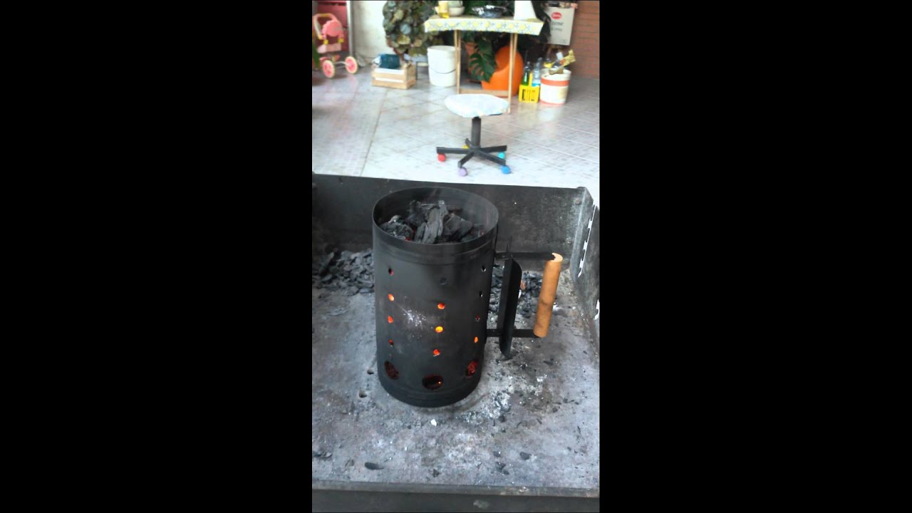 Ciminiera carbonella da me modificata - YouTube