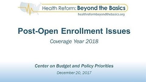 CBPP OE5 Webinar: Post-Open Enrollment Issues