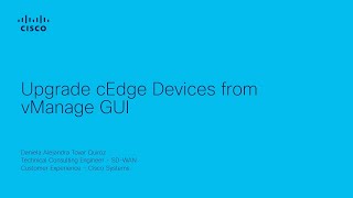 Upgrading cEdge Devices from vManage GUI | SD-WAN Device Management