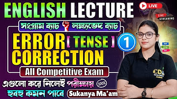 ERROR CORRECTION - English for Competitive Exams | JENPAS UG ANM GNM English Class 2025 | SSC Rail
