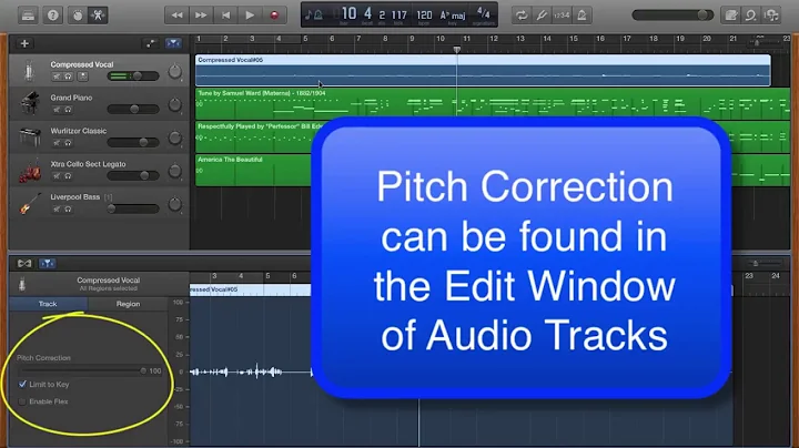 How do I turn on pitch correction in GarageBand? (2023)