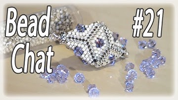 Bead Chat #21 - Peyote stitch triangles with Swarovski bicones - DIY beaded jewelry