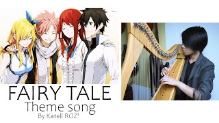 Video thumbnail of "Fairy Tail Theme Song - Harp cover"