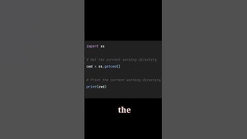 Using the os module to get the current working directory #pythontricks #coding