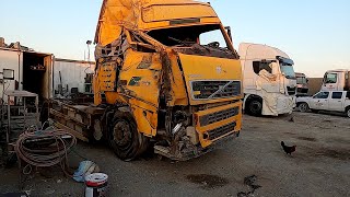Accident Volvo Truck Rescue With Forklift