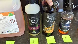 Forensic Detailings Informal Thoughts and the Best Citrus Cleaner Test