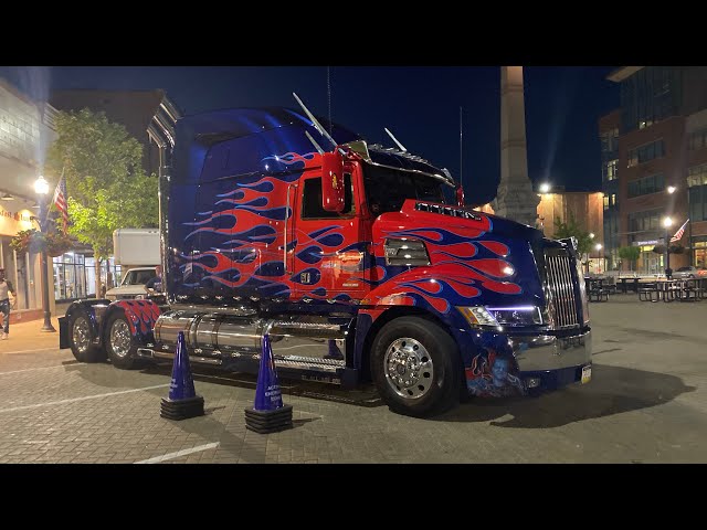 Optimus Prime replica truck on display in Racine Wisconsin