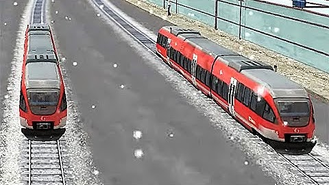 Train Sim - Mountain Pass Using Bombardier Talent at Snowy Day - Simulasi Kereta Api