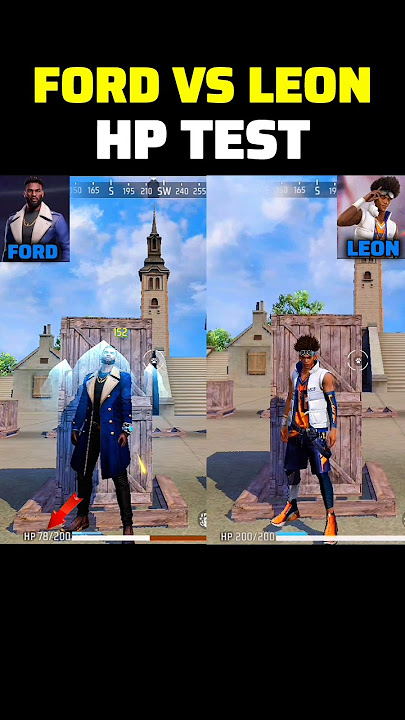FORD VS LEON HP TEST 😱🔥 | HP TEST | BEST CHARACTER SKILL COMBINATION FREE FIRE | FREE FIRE #shorts