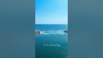 ما تيسر من سورة الفرقان الآية: 42 - 43