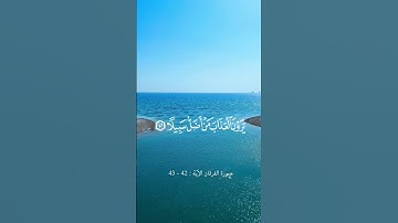 ما تيسر من سورة الفرقان الآية: 42 - 43