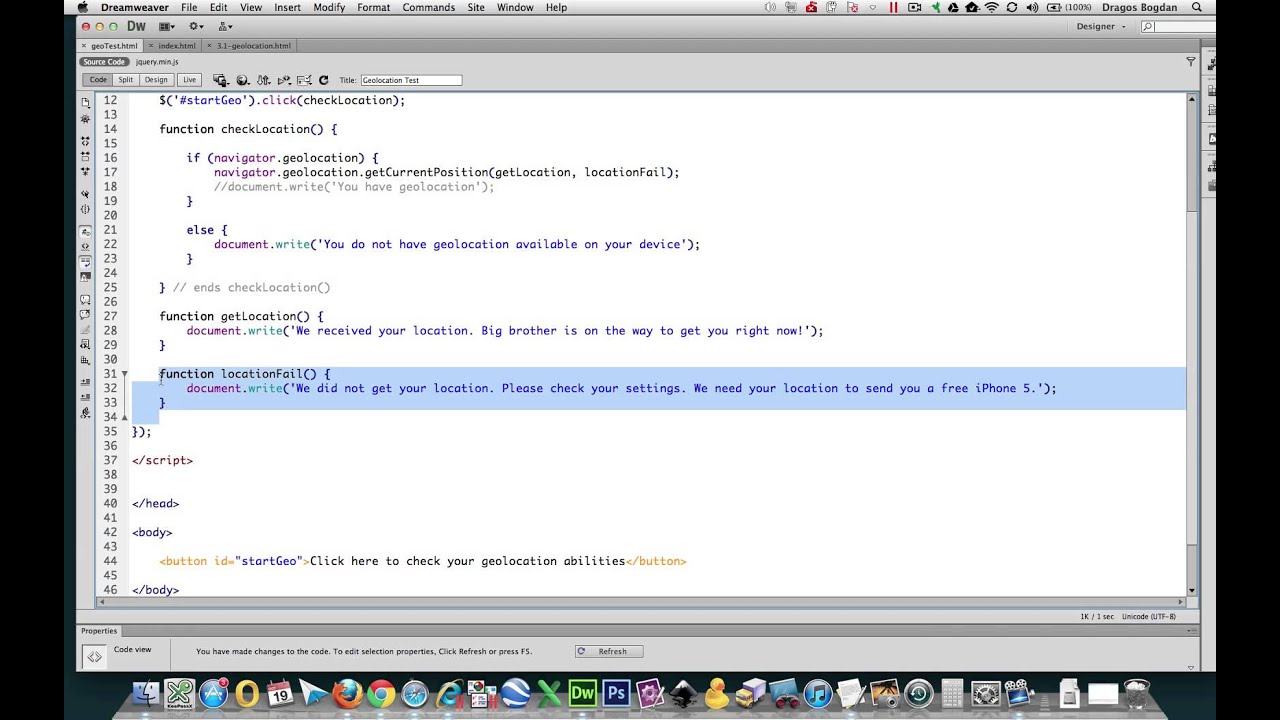 (5/6) Implementing an errorCallback Parameter for getCurrentPosition ...