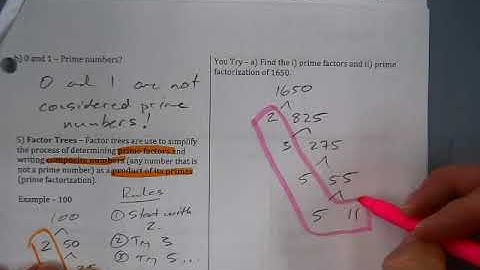 Math 8 - 2.1 - Primes, Factors & Prime Factorization - Video D