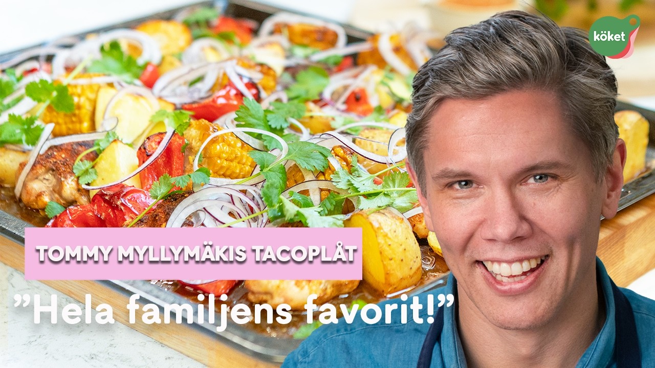 Tacoplåt med kyckling, grönsaker och kall limesås - Köket