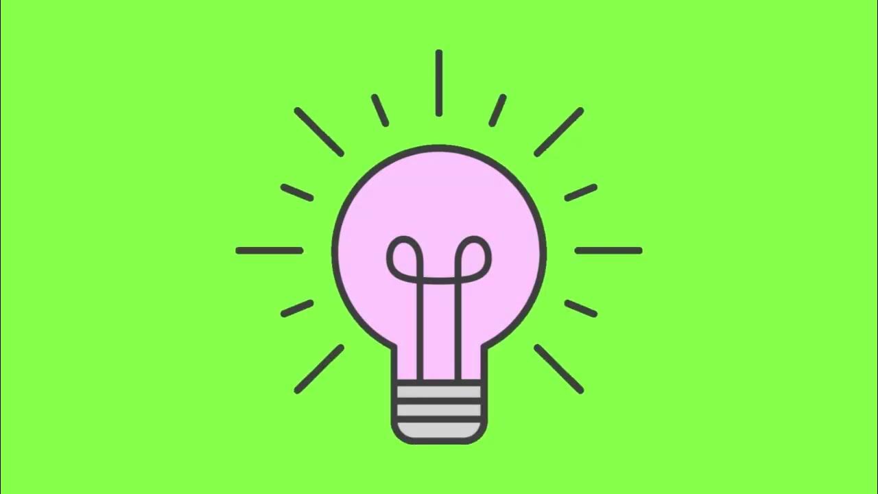 Green screen machine lightbulb idea no copyright royalty free green