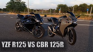 : YAMAHA YZF R125 - HONDA CBR 125r   0-100 KM/H GPS