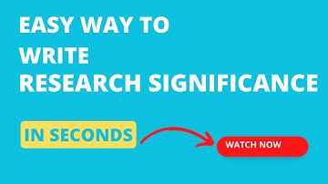 How to Write Research Significance Using Chat Gpt l How to Write Research with ChatGpt