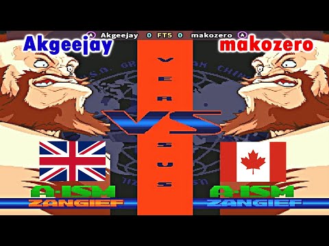 Street Fighter Alpha 3 - Akgeejay vs makozero FT5