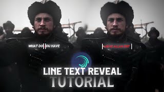 Line text reveal tutorial | Alight motion tutorial
