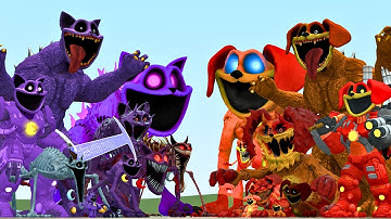 Evolution Of Walking Godzilla Catnap Vs Evolution Of Walking Godzilla Dogday Poppy Playtime In Gmod