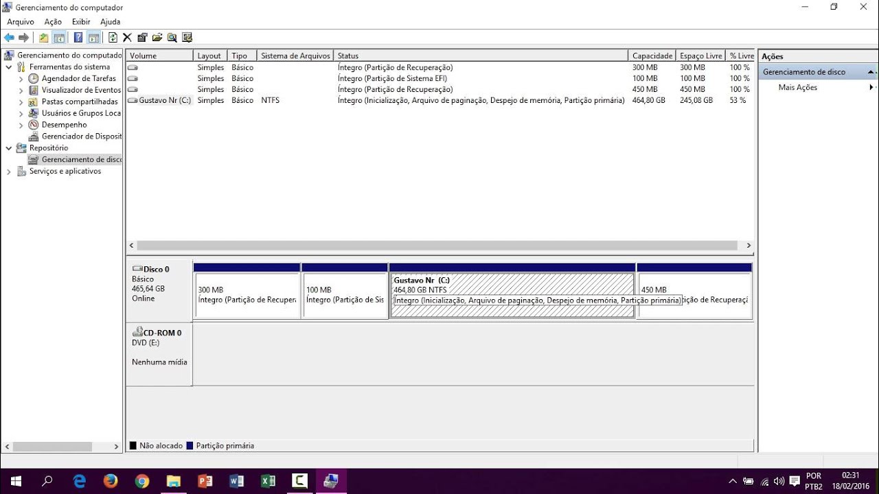 Como Particionar o HD no Windows 10 - YouTube